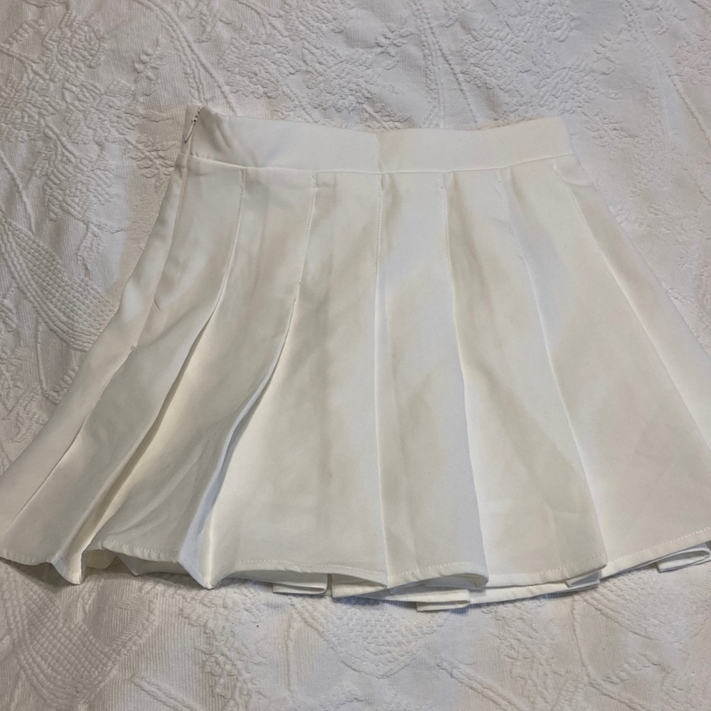 White tennis skort